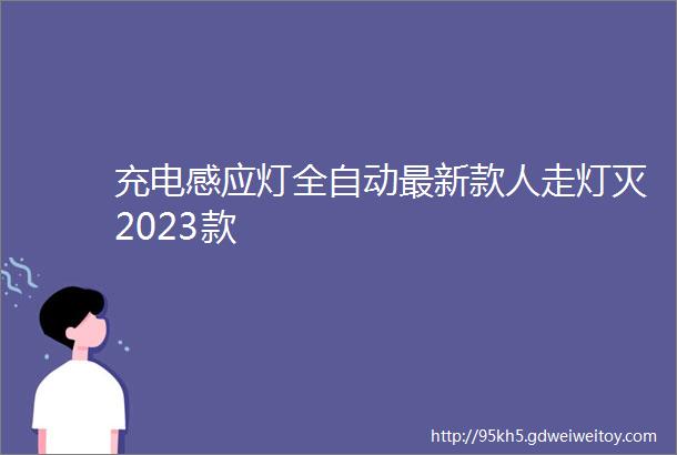 充电感应灯全自动最新款人走灯灭2023款